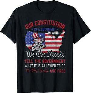 We The People Tell - US Constitution Patriotic American T-Shirt - T-Shirt | Black