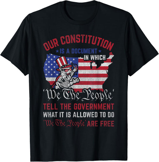 We The People Tell - US Constitution Patriotic American T-Shirt - T-Shirt | Black