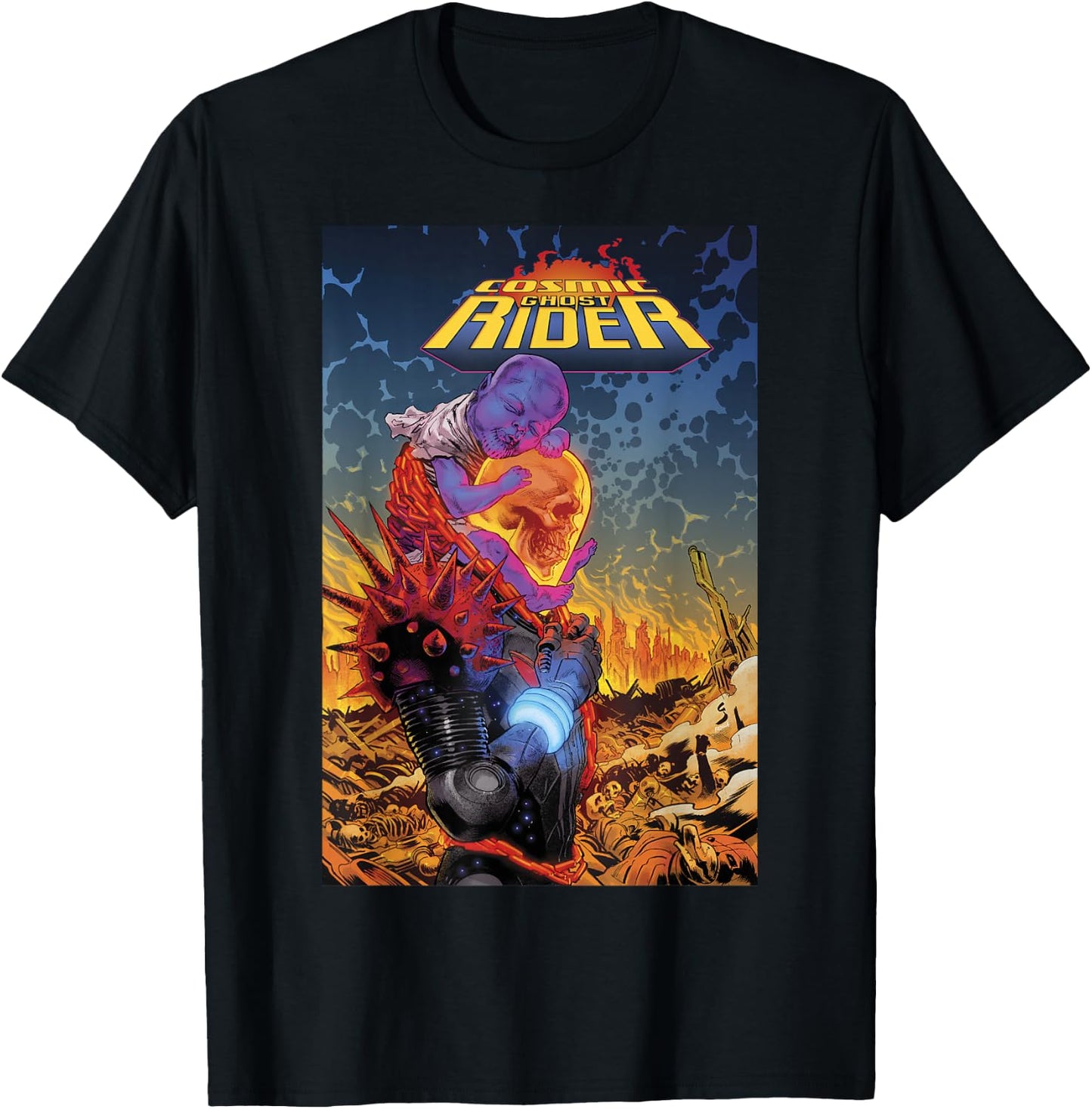 Marvel Cosmic Ghost Rider Comic Book Cover T-Shirt - T-Shirt | Black