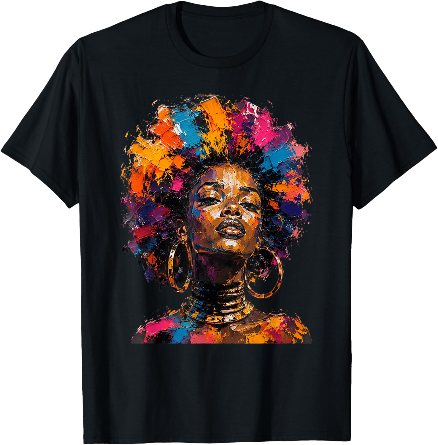 Juneteenth Black Queen Afro African Melanin Drippin T-Shirt - T-Shirt | Black
