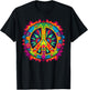Peace Love Hippie Costume Tie Dye 60s 70s T-Shirt - T-Shirt | Black