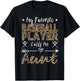 My Favorite Baseball Player Calls Me Aunt Auntie Leopard T-Shirt - T-Shirt | Black