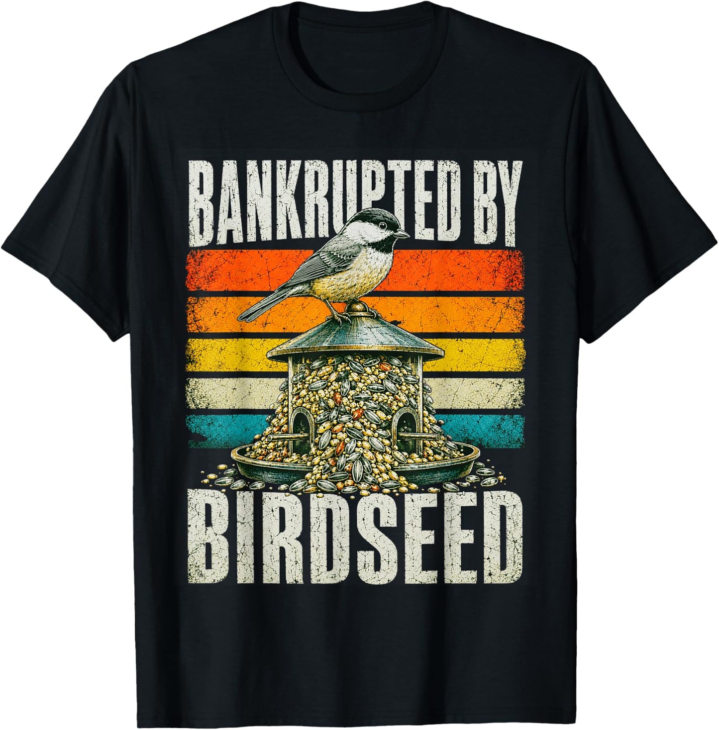 Funny Bird Lover Vintage Retro T-Shirt - T-Shirt | Black