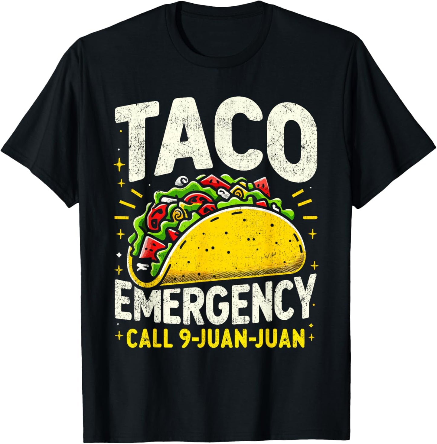 Taco Emergency Call 9 Juan Juan Funny Cinco de Mayo Men T-Shirt - T-Shirt | Black