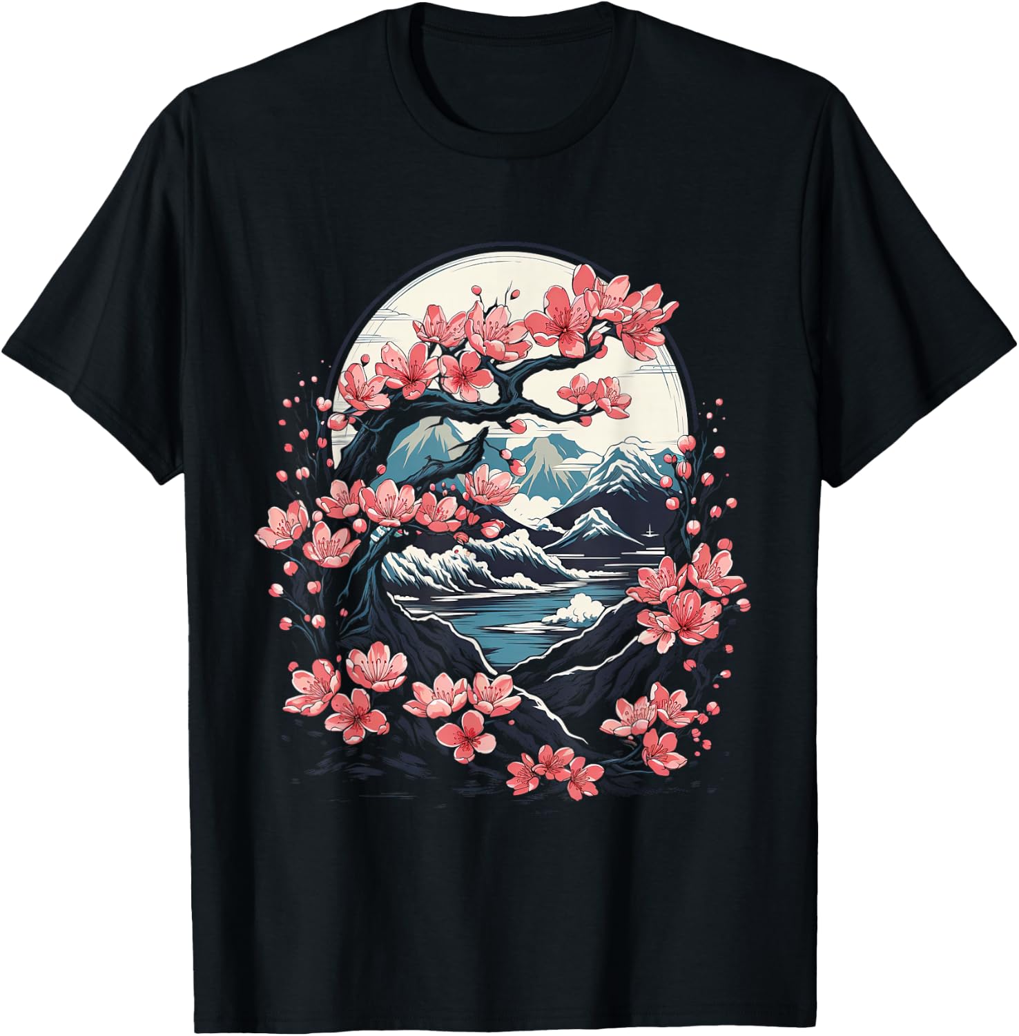 Kirschblüten japanischer Baum Cherry Blossom T-Shirt - T-Shirt | Black