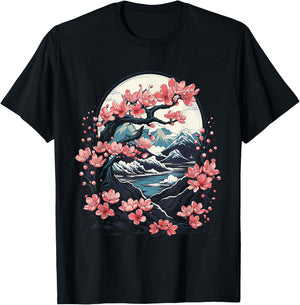 Kirschblüten japanischer Baum Cherry Blossom T-Shirt - T-Shirt | Black