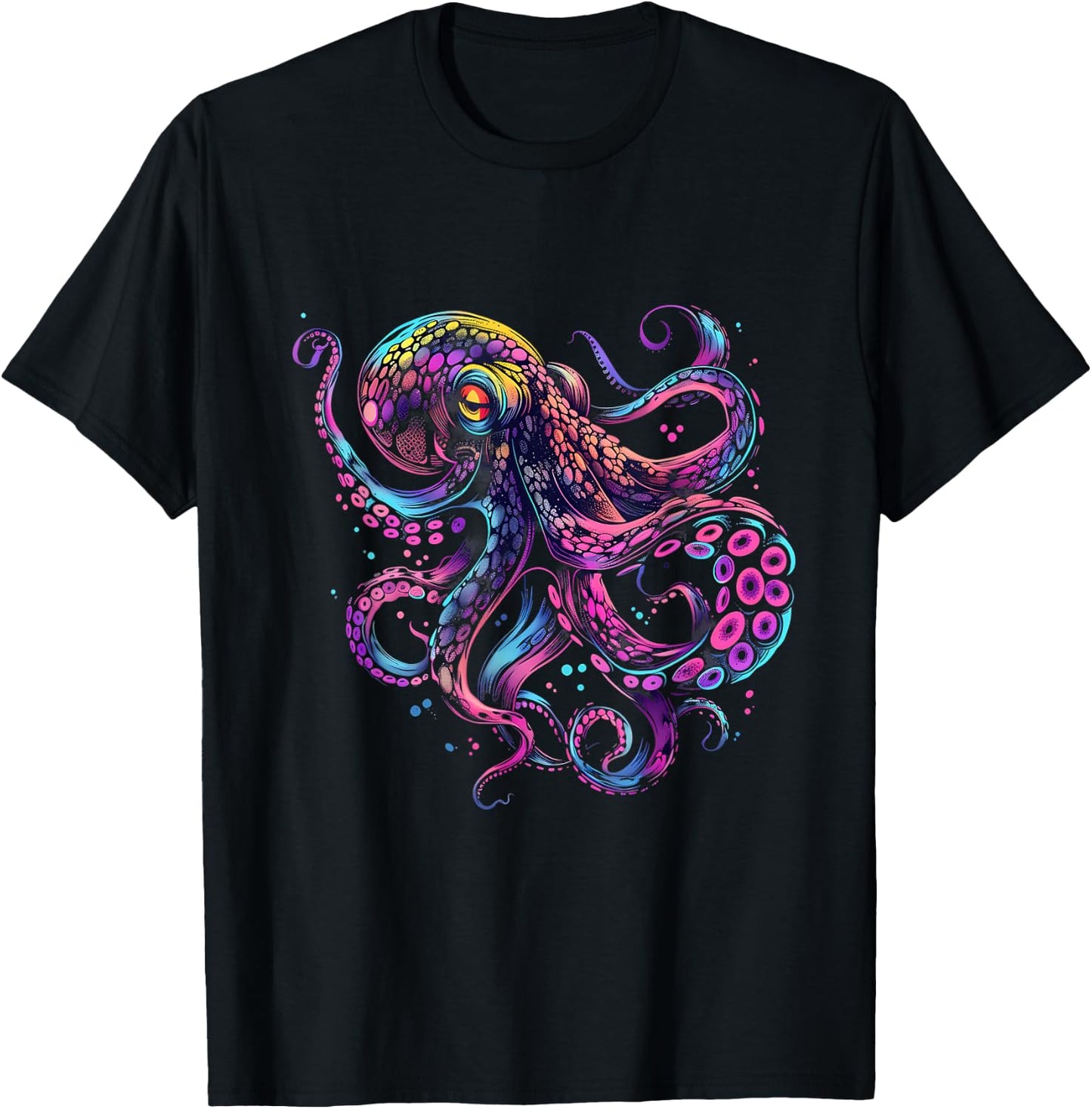 Ocean Sea Octopus Marine Mammal Kraken Sea Ocean Animal T-Shirt - T-Shirt | Black