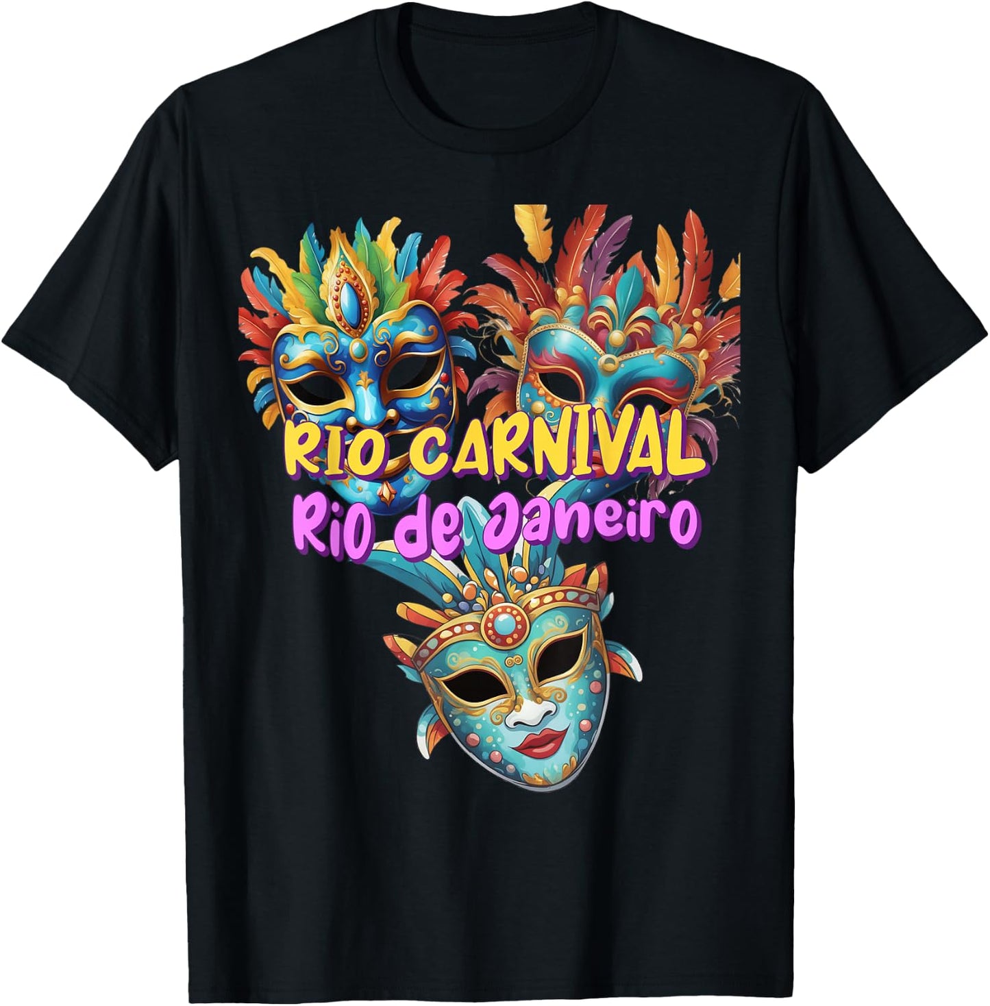 Rio Carnival Rio de Janeiro Brazil Circus Costume , black T-Shirt - T-Shirt | Black