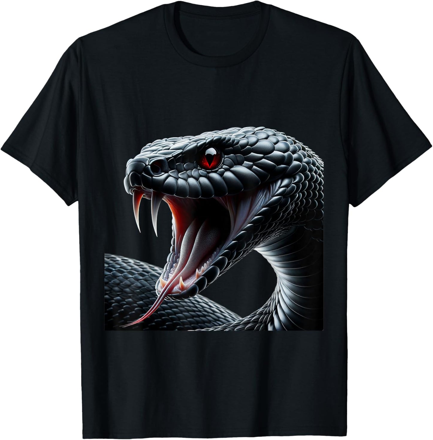 Mamba Shirt Gothic Snake Art Venomous Serpent Reptile Mambas T-Shirt - T-Shirt | Black