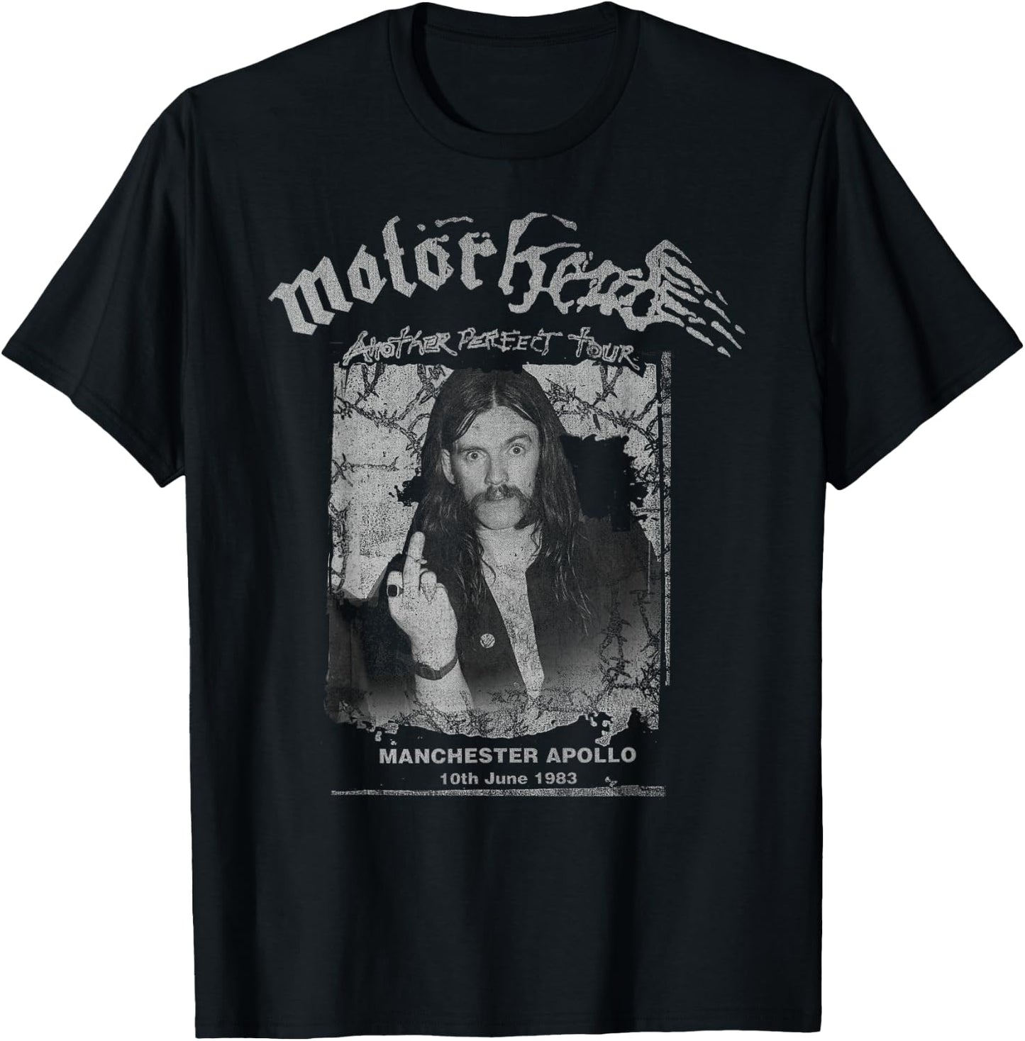 Motörhead – APD Finger Manchester Apollo T-Shirt - T-Shirt | Black