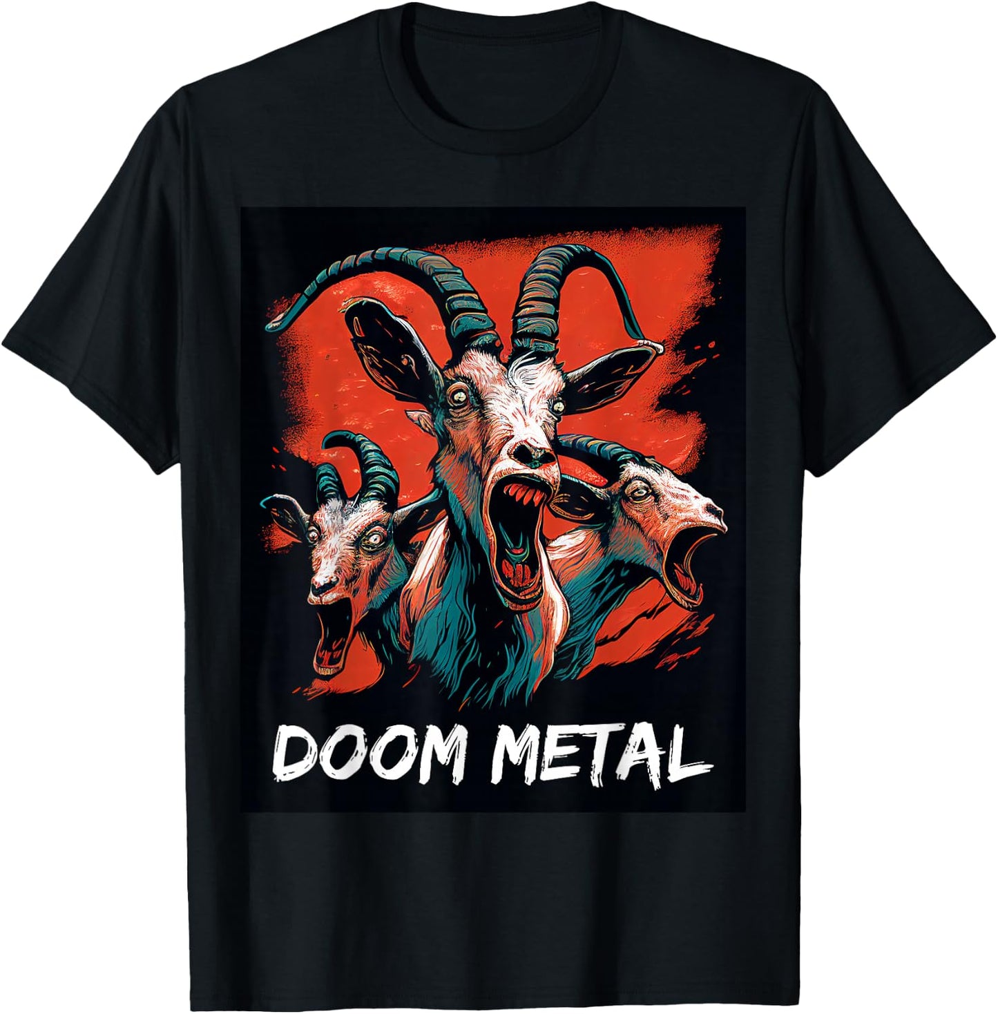 Doom Metal Heavy Metal Band Death Metal Thrash Metal Goats T-Shirt - T-Shirt | Black