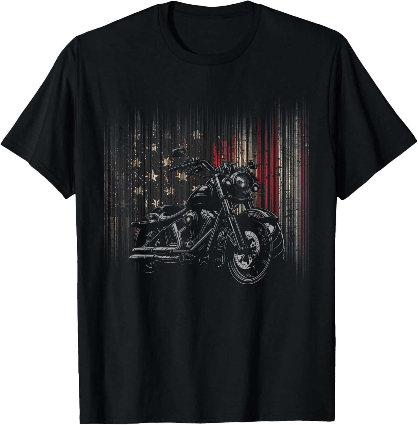 American Flag Motorcycle Apparel - Motorcycle Women Kids Men T-Shirt - T-Shirt | Black