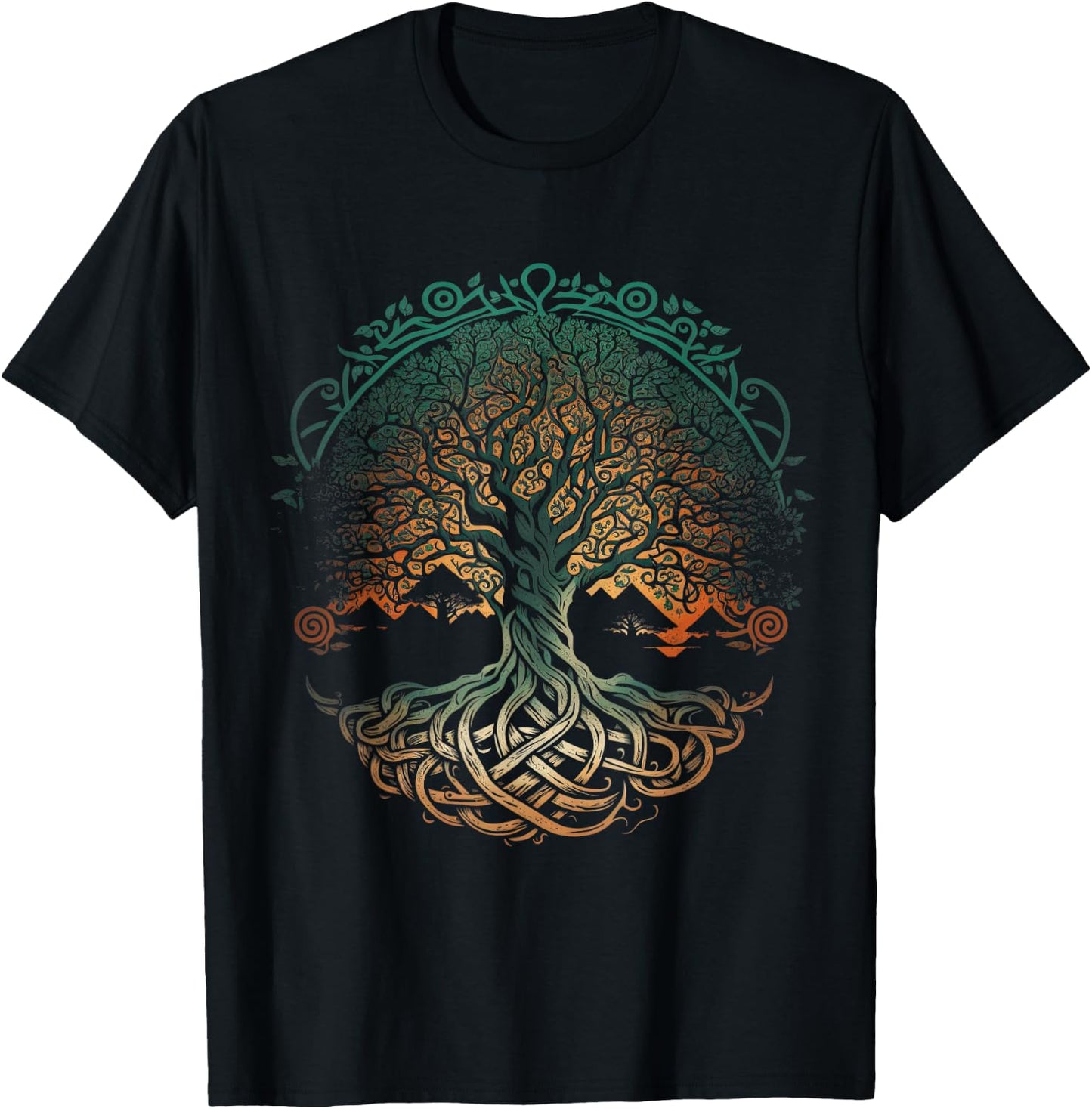 Baum des Lebens Wikinger Midgard Thor Walhalla T-Shirt - T-Shirt | Black
