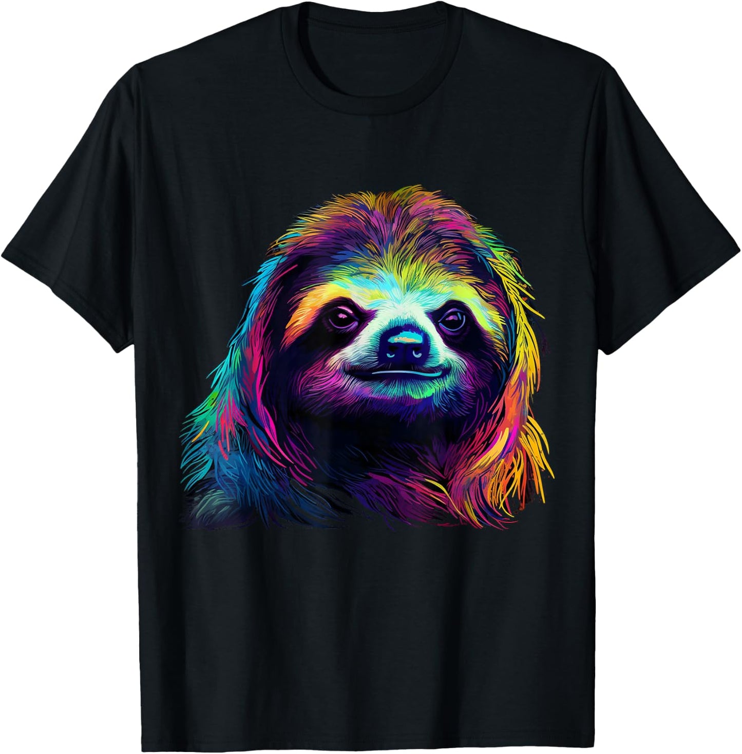 Sloth Artwork - Animal Lovers Art Animal Sloth T-Shirt - T-Shirt | Black