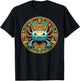 Aztec Art And Mexican Hispanic Heritage, Salamander Axolotl T-Shirt - T-Shirt | Black