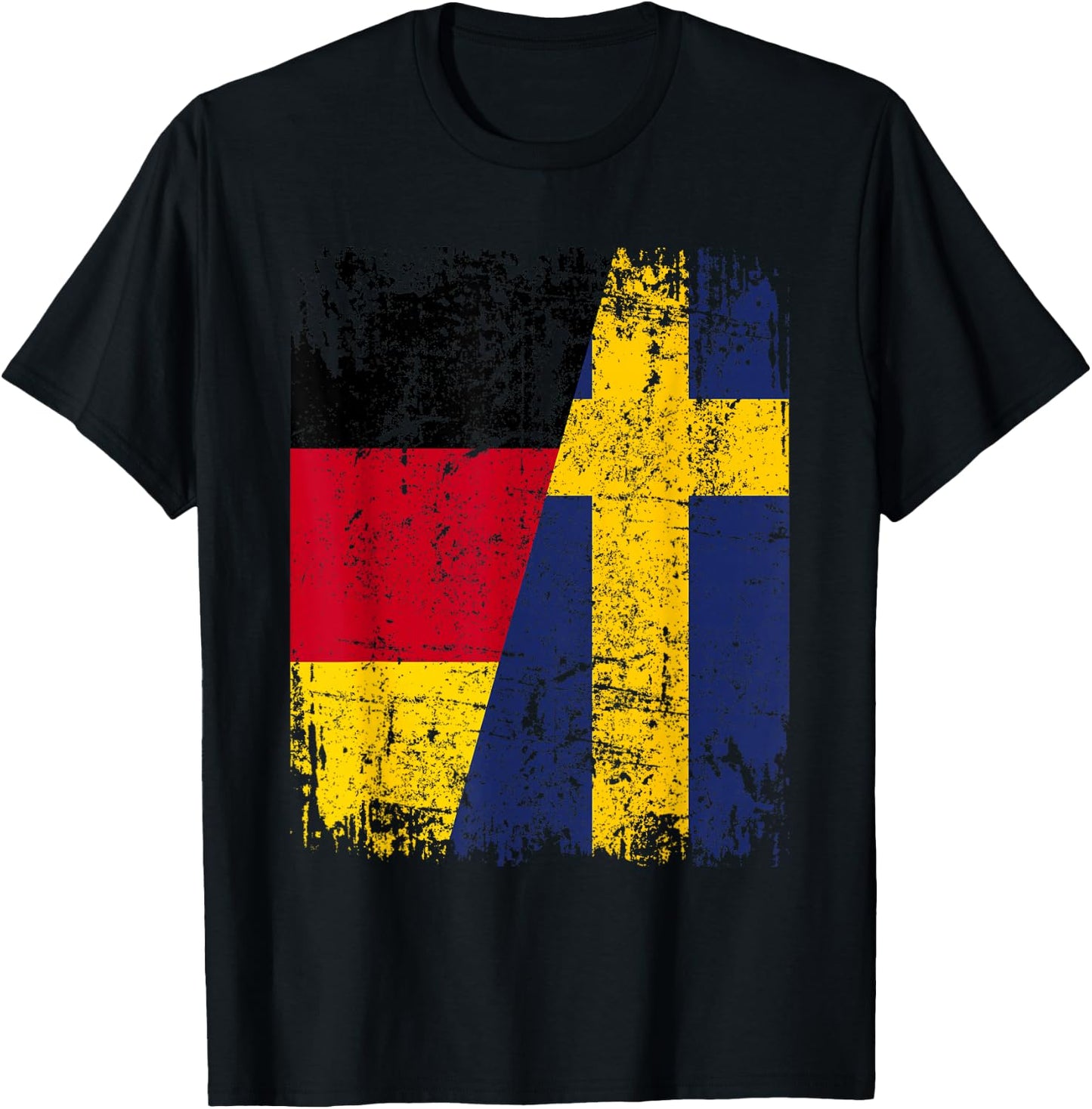 SCHWEDEN DEUTSCHLAND Flagge | Damen Herren Kinder | Schweden T-Shirt - T-Shirt | Black