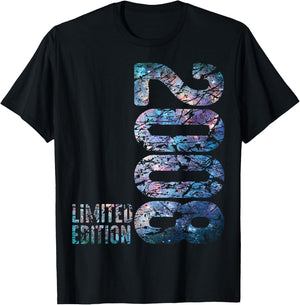 18th Birthday Boy Girl 18 Years 2008 Gift Funny T-Shirt - T-Shirt | Black