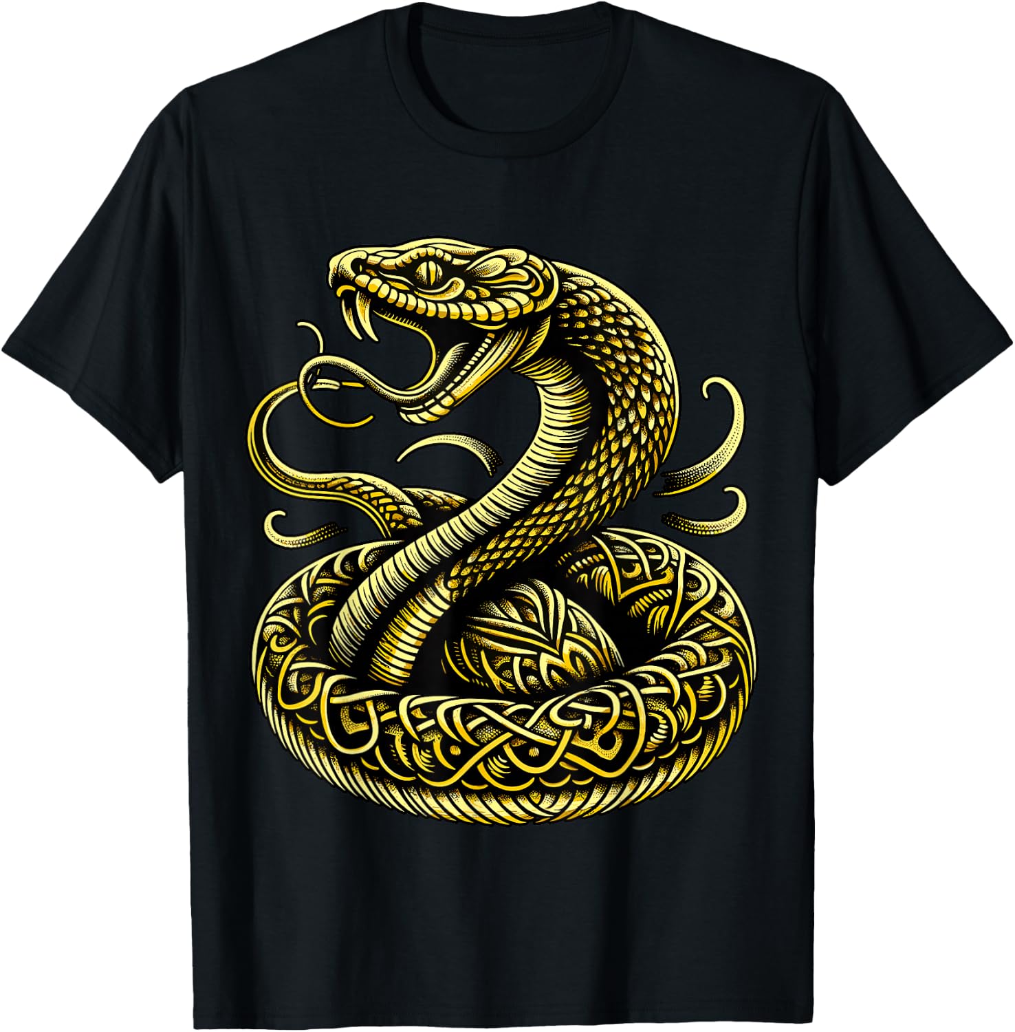 Golden Snake T-Shirt - T-Shirt | Black