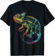Chamäleon Tiermotiv Kunst Chamäleon T-Shirt - T-Shirt | Black