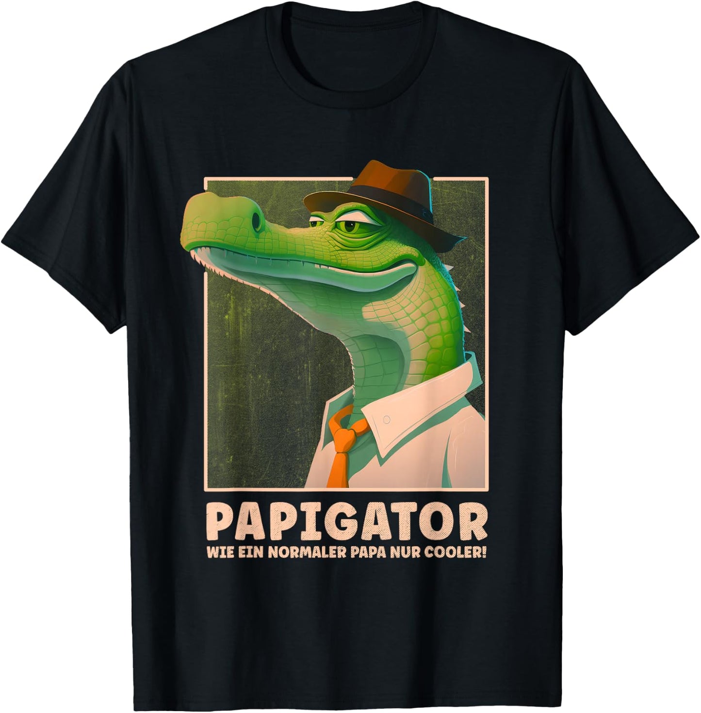 Papigator Cool Lustig Bester Vater Vatertag Super Papa T-Shirt - T-Shirt | Black