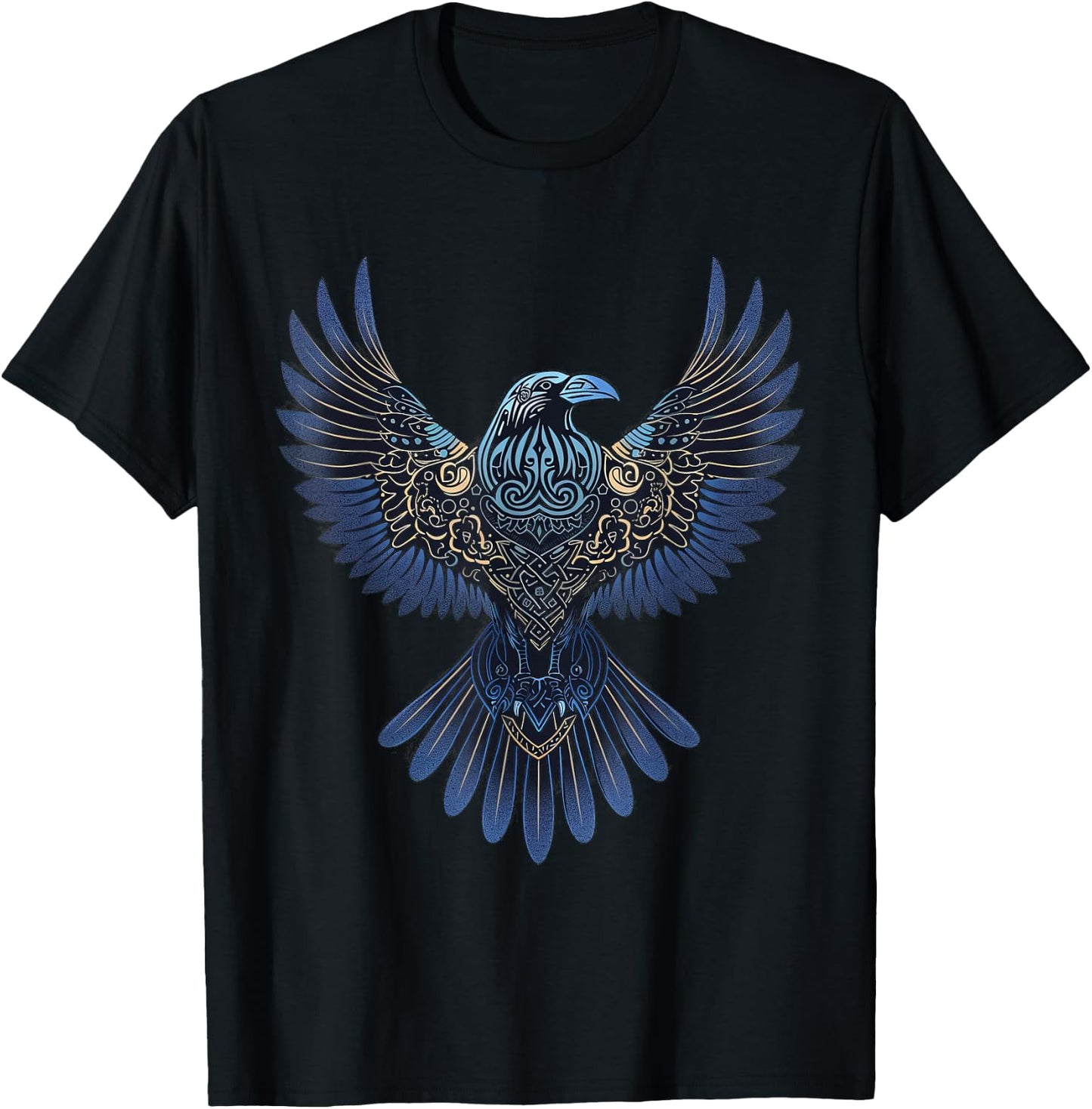 Odin's Raven Viking Valhalla Viking Mythology T-Shirt - T-Shirt | Black