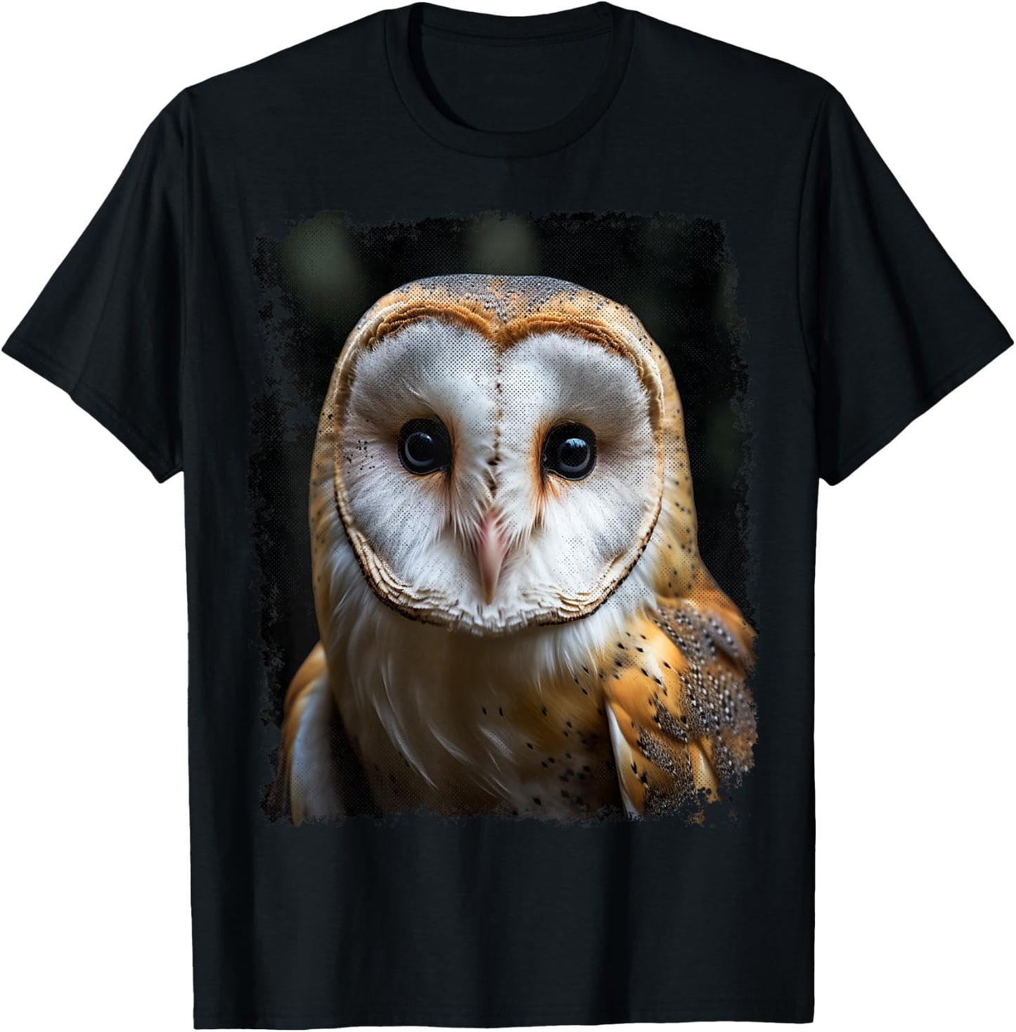 Vintage Barn Owl Animal Graphic T-Shirt - T-Shirt | Black
