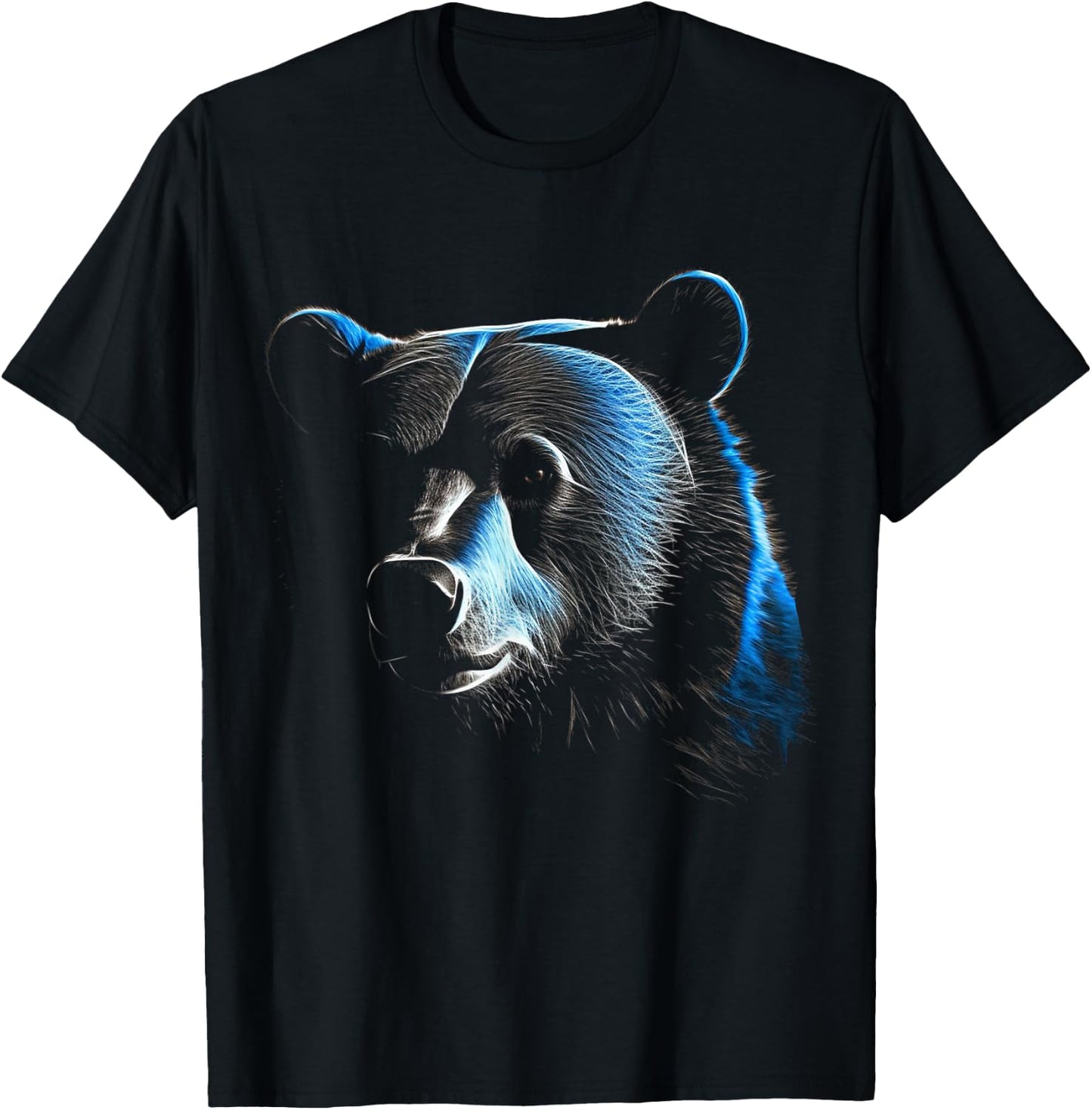 Bear Blue - Art Wild Animals Animal Forest Animals Bear T-Shirt - T-Shirt | Black