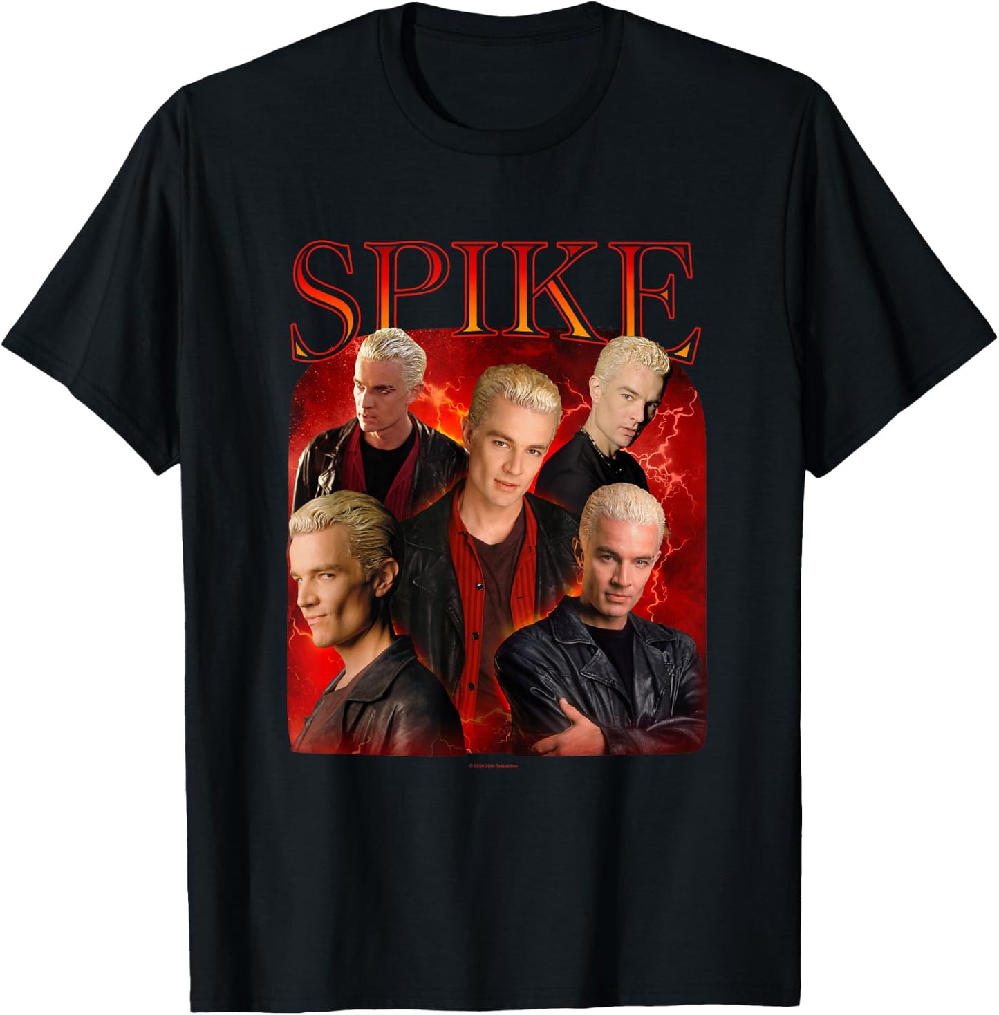 Buffy The Vampire Slayer Iconic Spike 90's Collage Poster , Black, S T-Shirt - T-Shirt | Black