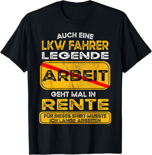 Lkw fahrer lustiges Rente Pension Ruhestand Rentner T-Shirt - T-Shirt | Black