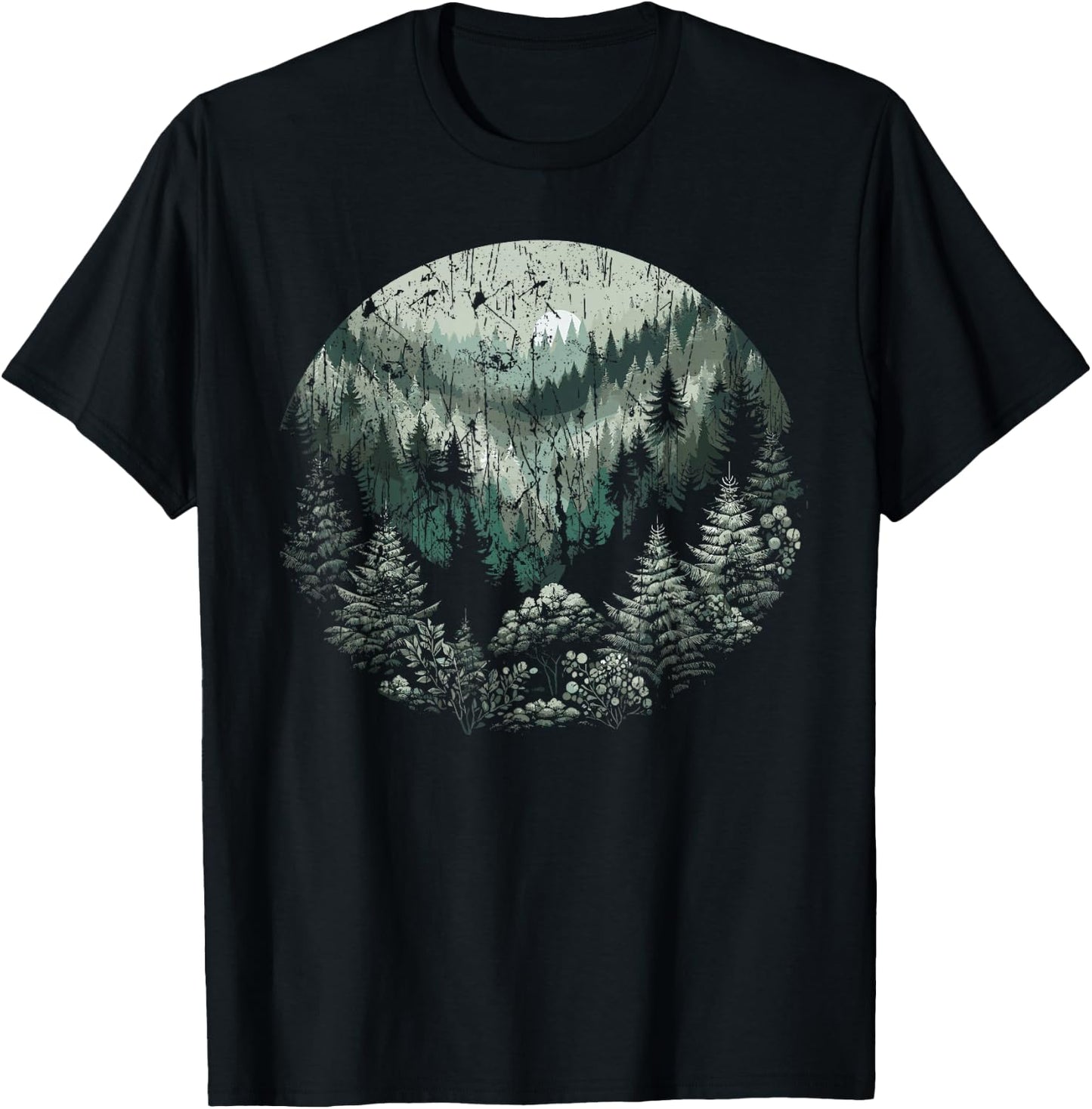 Nature Wildlife Trees Outdoor Forest T-Shirt - T-Shirt | Black