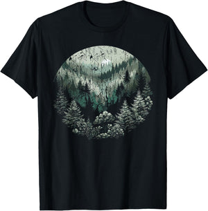 Nature Wildlife Trees Outdoor Forest T-Shirt - T-Shirt | Black