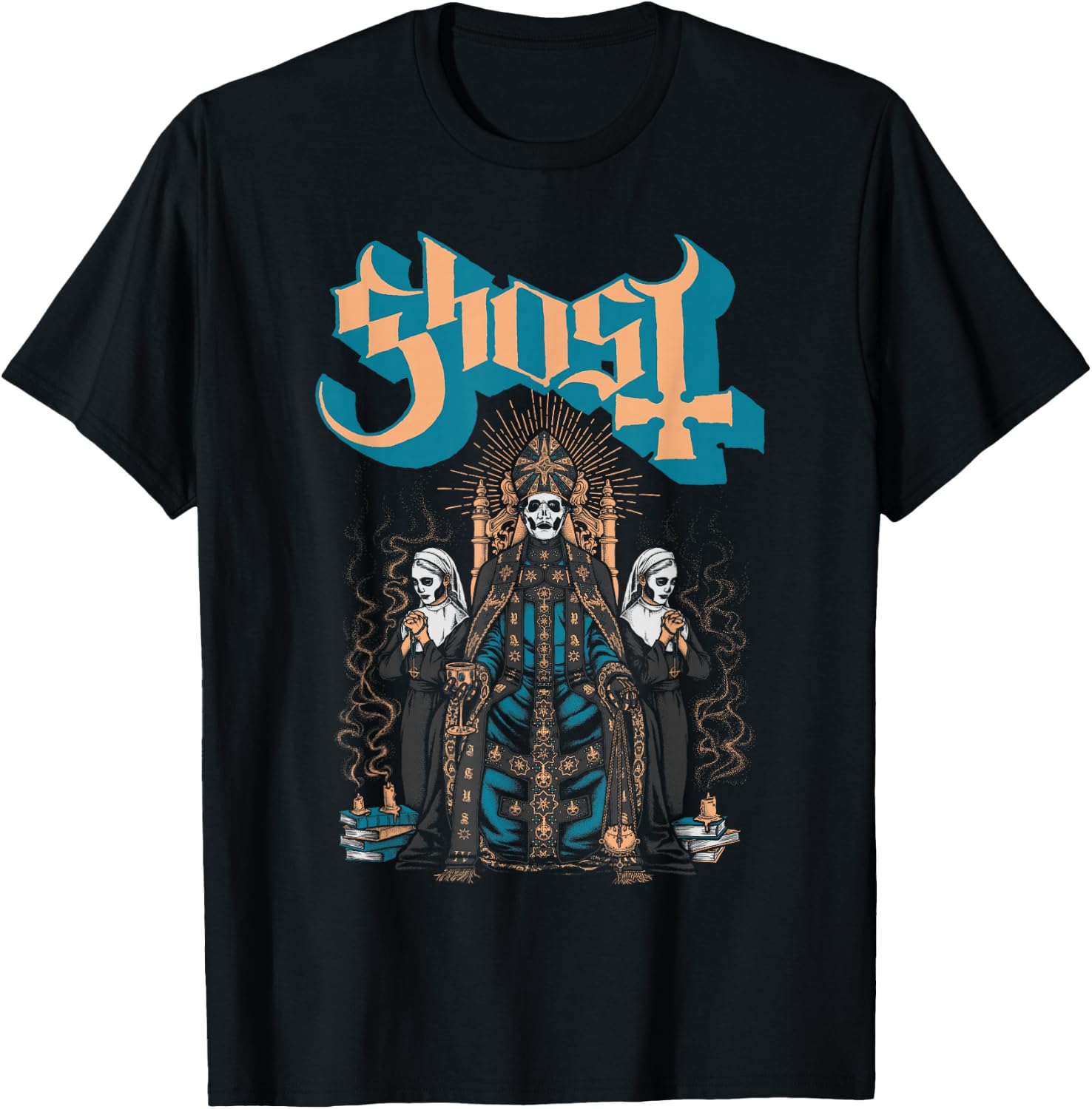 Ghost Throne Front/Back T-Shirt - T-Shirt | Black