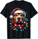 Christmas Pit bull Xmas Pit Bull Mom Dog Lover Santa T-Shirt - T-Shirt | Black