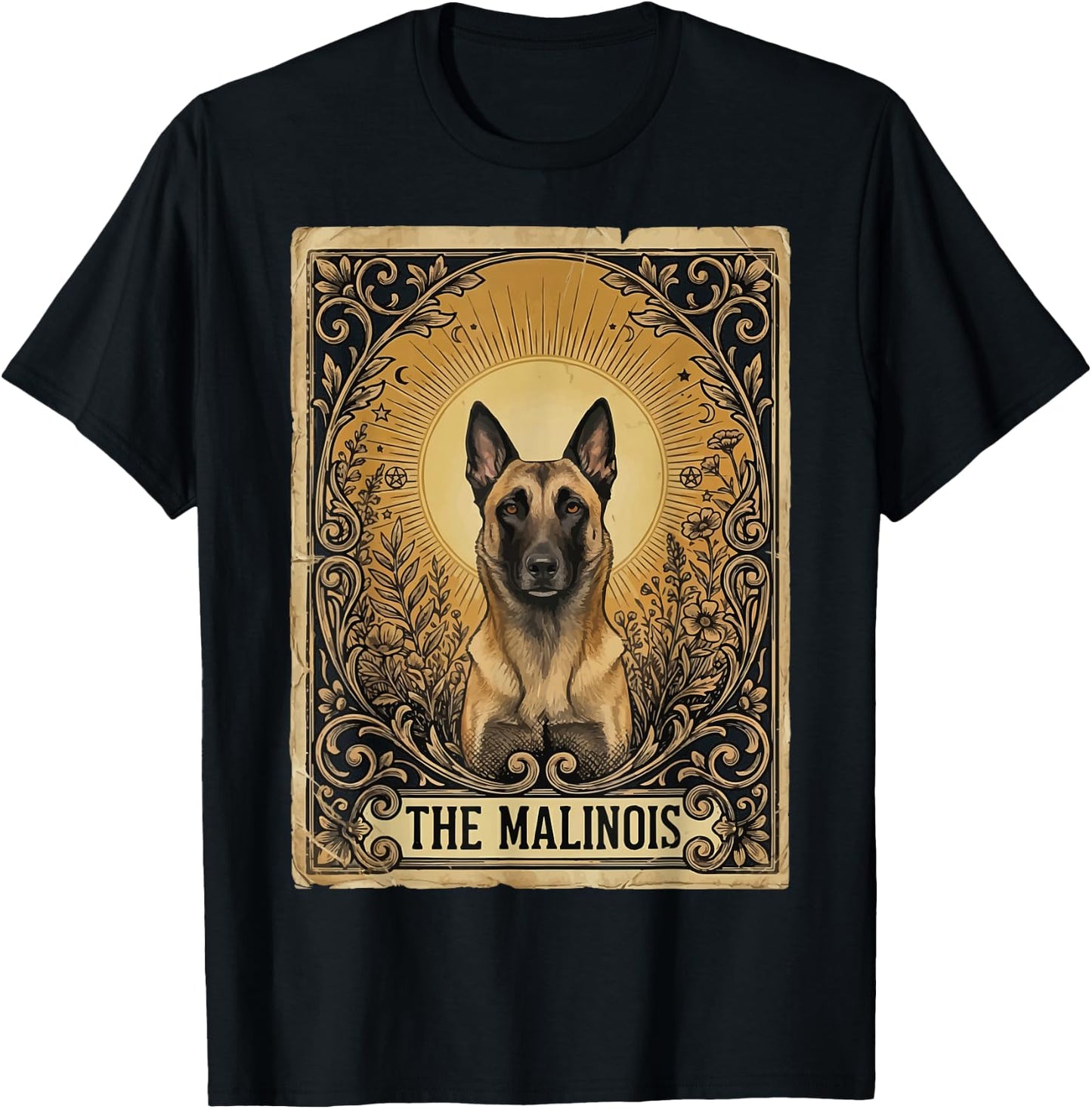 The Malinois Tarot Card T-Shirt - T-Shirt | Black