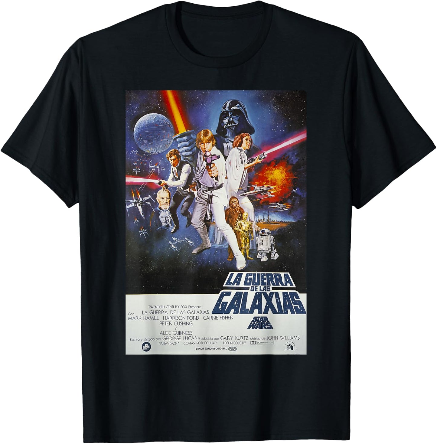 Star Wars Spanish Movie Poster T-Shirt - T-Shirt | Black