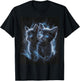 Cute Magic Cat Kitten Fantasy Art , black T-Shirt - T-Shirt | Black