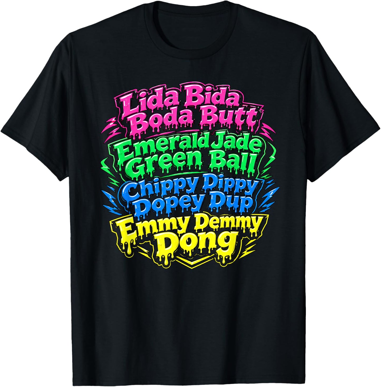 LIDA Bida Boda Butt, Emerald Jade Green Ball T-Shirt - T-Shirt | Black