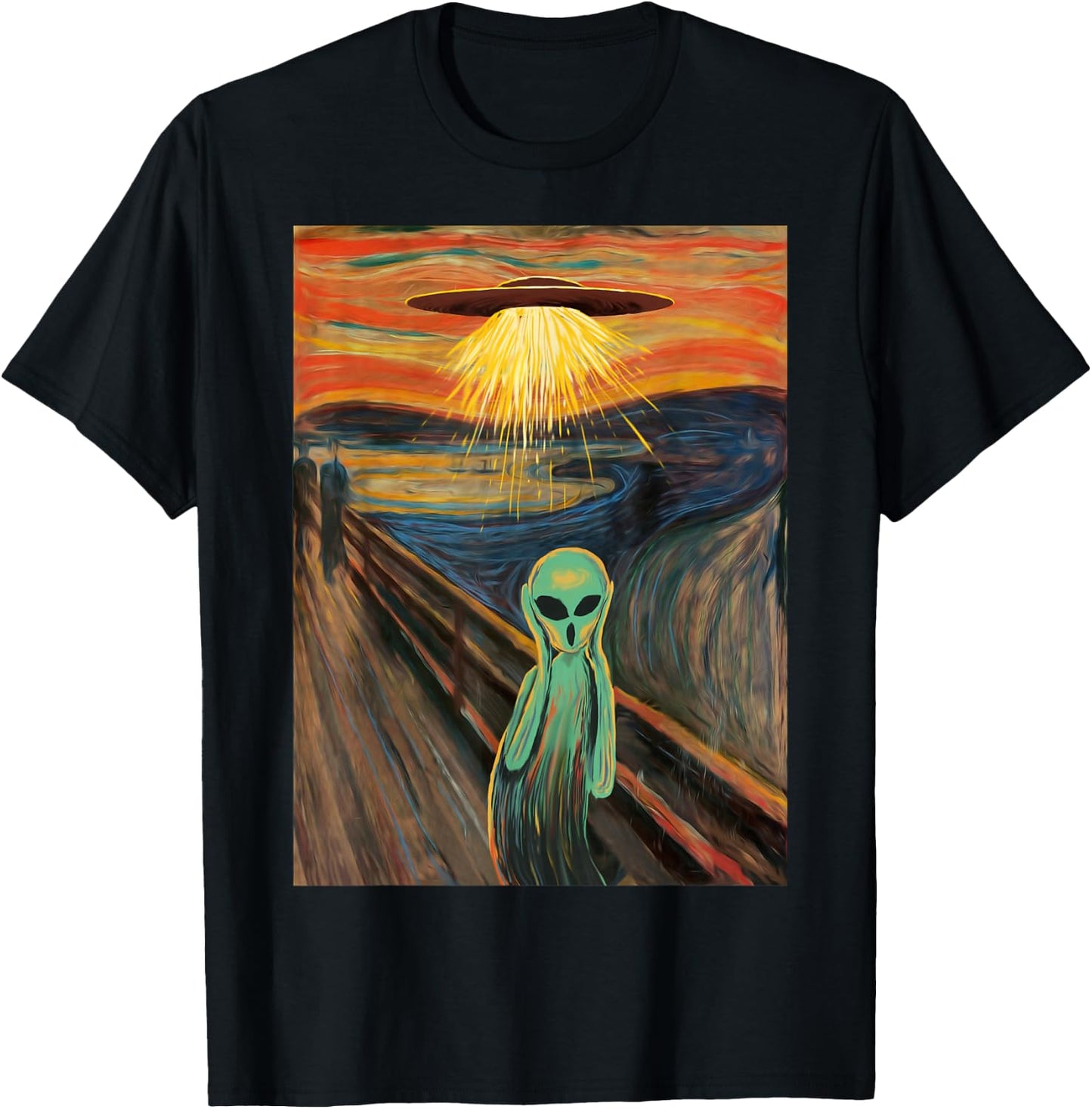 Alien Scream Painting T-Shirt - T-Shirt | Black