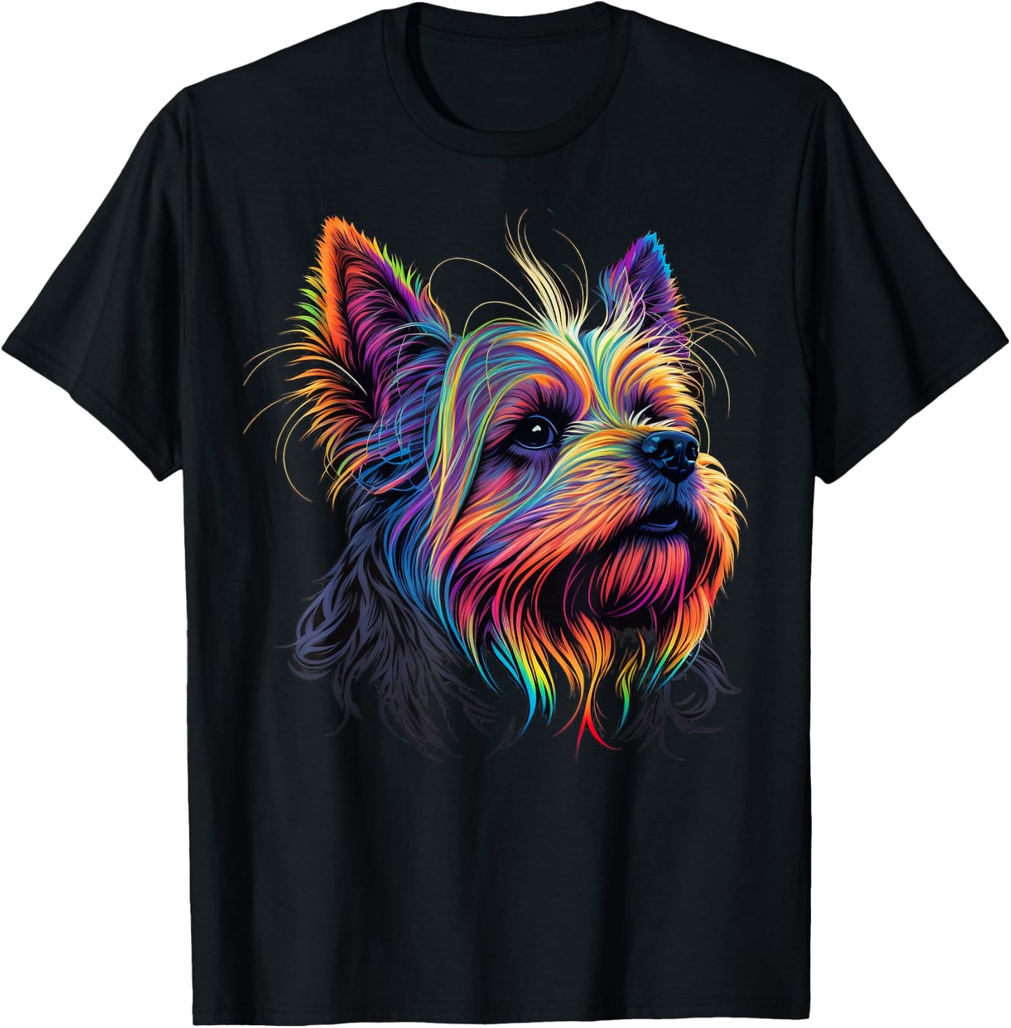 Cute Yorkshire Terrier Dog on Yorkshire Terrier Lover Men Women Kids T-Shirt - T-Shirt | Black