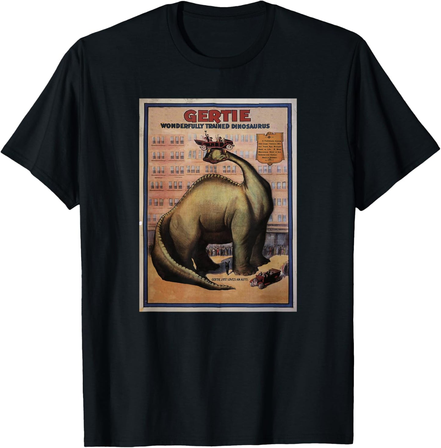 Gertie the Dinosaur T-Shirt - T-Shirt | Black