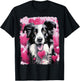 Pop Art Dog Cute Border Collie T-Shirt - T-Shirt | Black