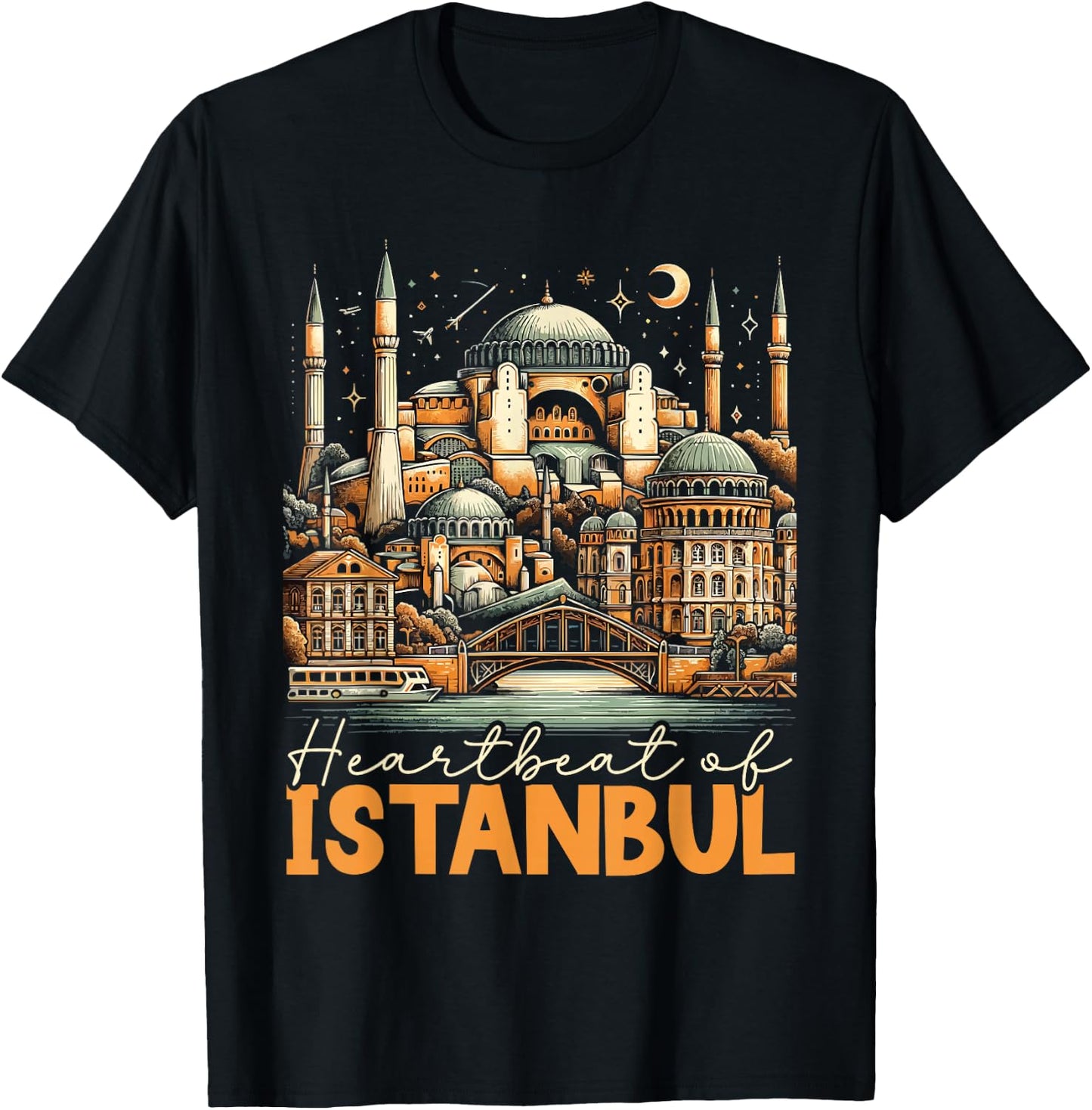 Istanbul Turkey Travel Vacation Turkish I Love Istanbul T-Shirt - T-Shirt | Black
