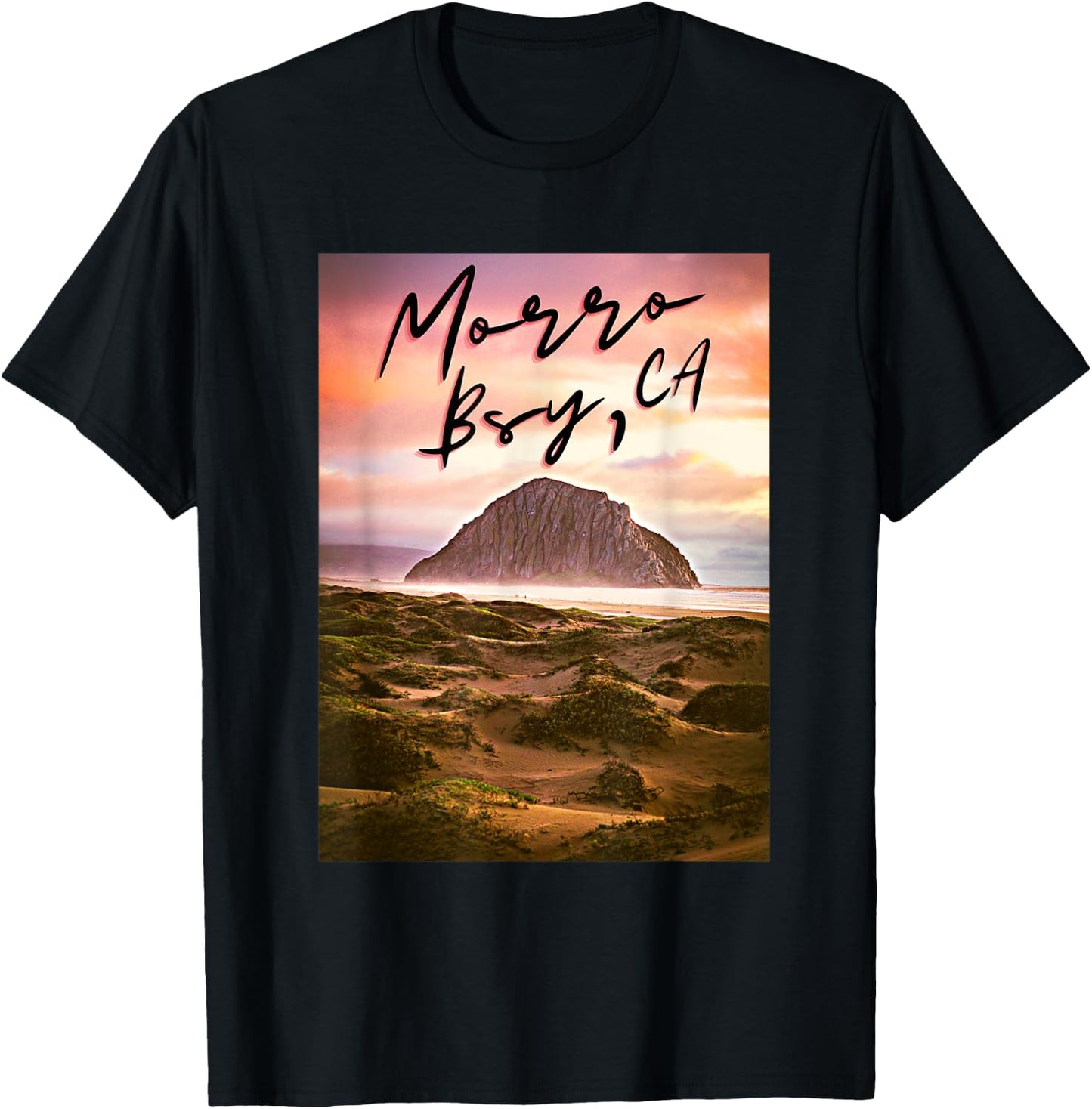 Morro Bay Ca Morro Rock California T-Shirt - T-Shirt | Black