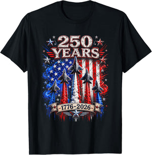 250 Anniversary USA Flag T-Shirt - T-Shirt | Black