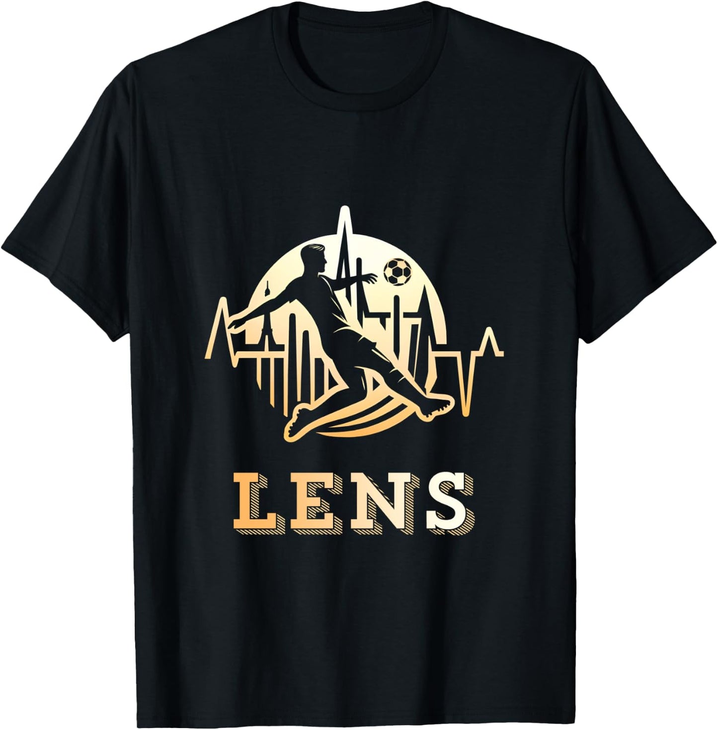 Lensois Football Lens Supporter Gift, Black, S T-Shirt - T-Shirt | Black