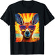 Pop Art Vintage Zoo Australia Animal Hawaiian Kangaroo T-Shirt - T-Shirt | Black