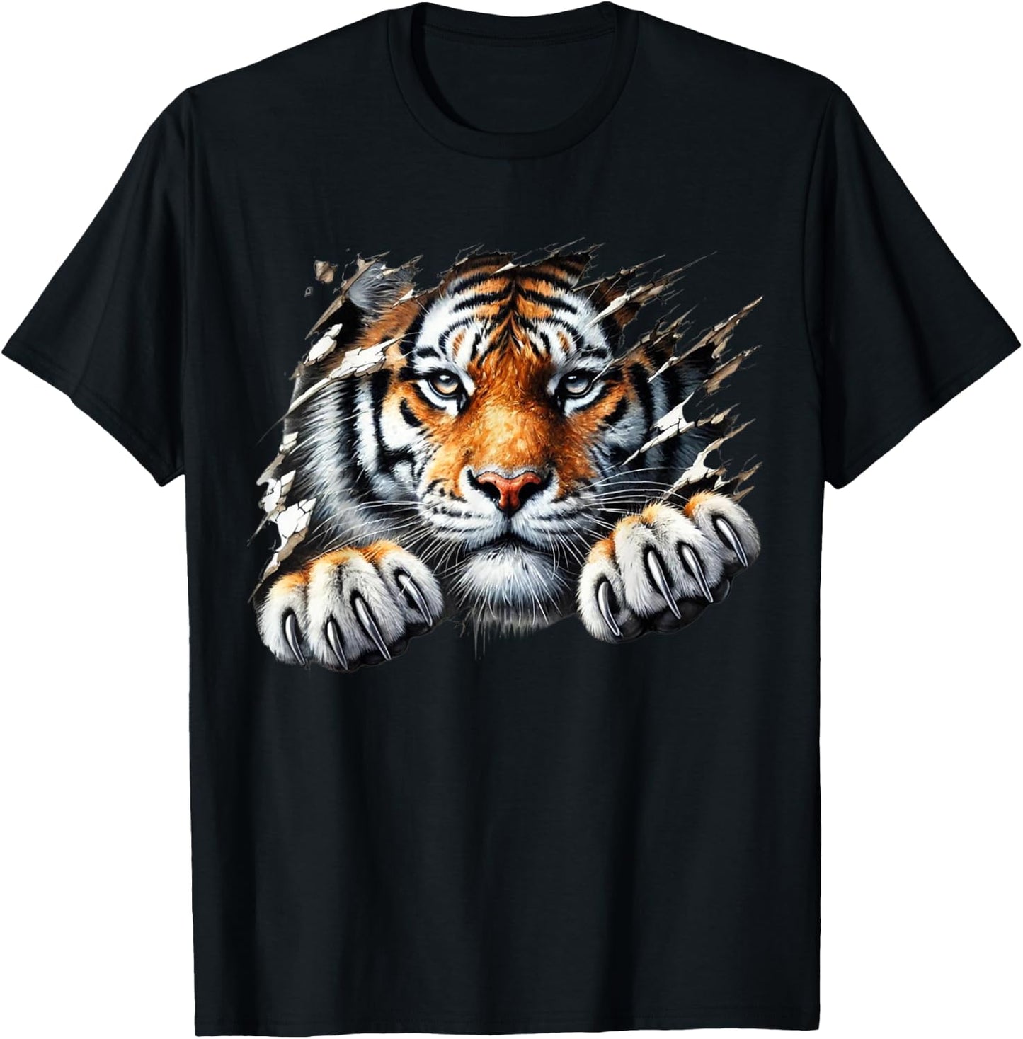 Retro Spirit Tiger Face Shirt Design Football Tiger Fan T-Shirt - T-Shirt | Black