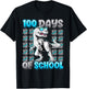100 Days Of School Trex 100 Days Smarter 100Th Day Of School T-Shirt - T-Shirt | Black