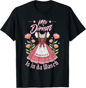 Mei Dirndl In Da Wasch Oktoberfest Funny German Women T-Shirt - T-Shirt | Black