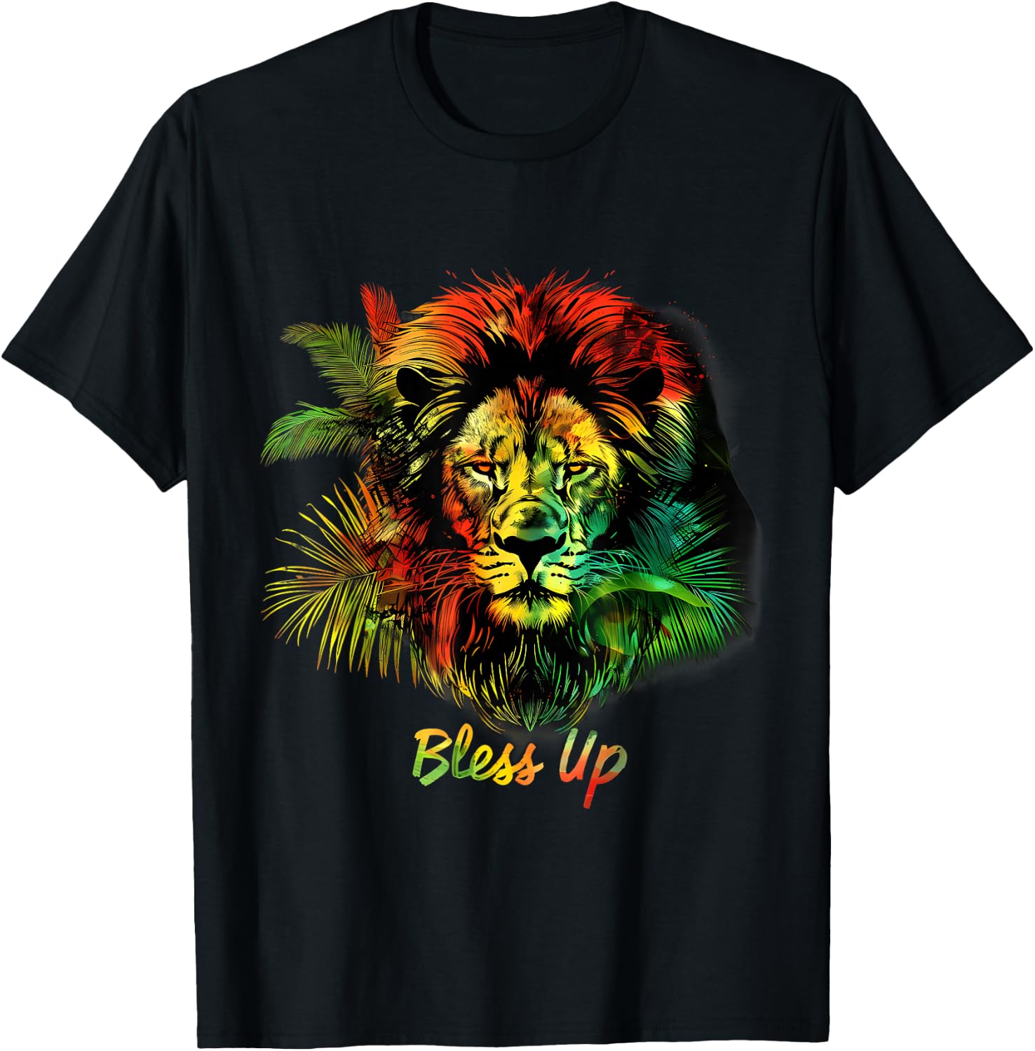 Rasta Reggae Lion Of Judah Pride Jamaican Music Headphones T-Shirt - T-Shirt | Black